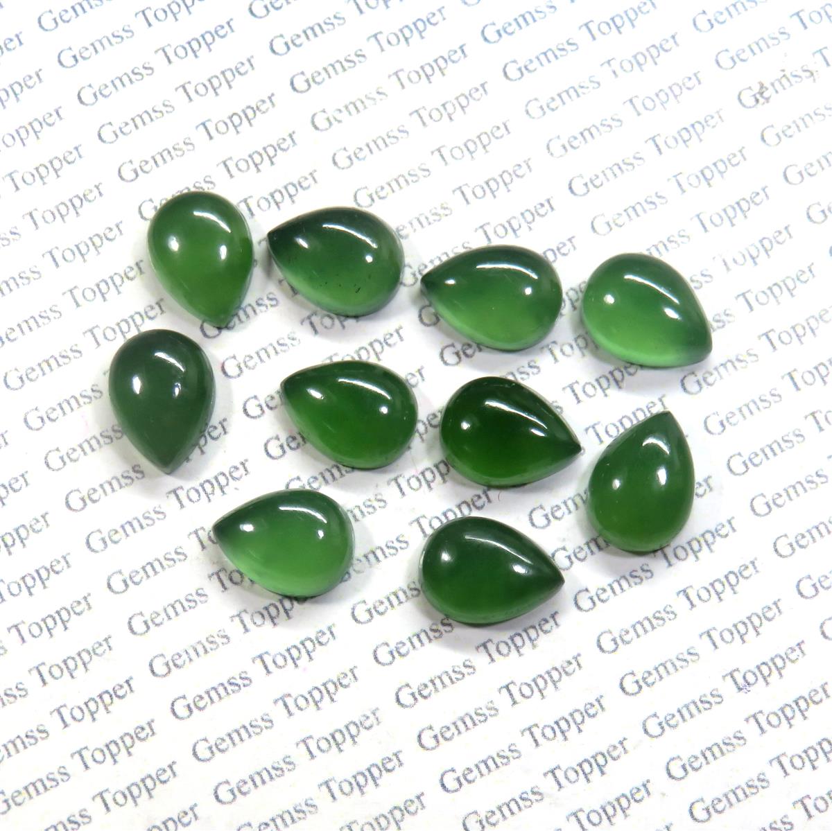 Burma Jade 9x12 mm Pear Cabochon
